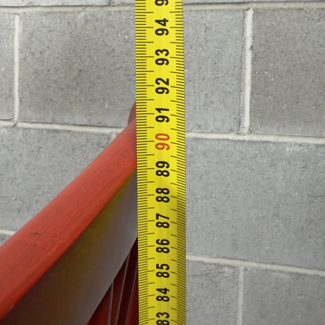 Modernist Red Lacquered Wooden Chair from Pizzetti Roma, 1970s For Sale - Image 15 of 16