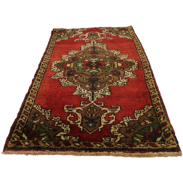 Turkish Vintage Turkish Yastik Rug - 01'09 X 03'06 For Sale - Image 3 of 8