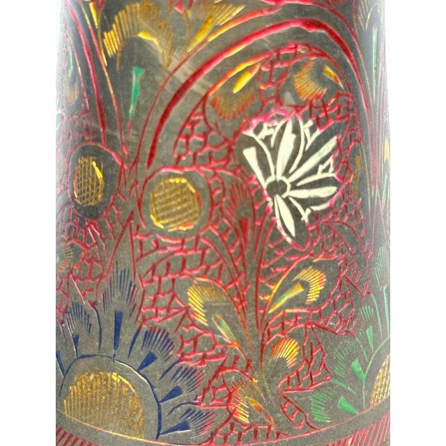 1990s Vintage Brass Vase For Sale - Image 5 of 9