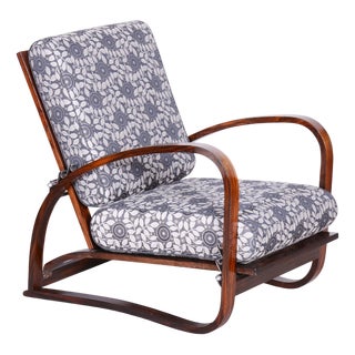 Art Deco Reclining Armchair attributed to Jindřich Halabala for Up Závody, 1920s For Sale