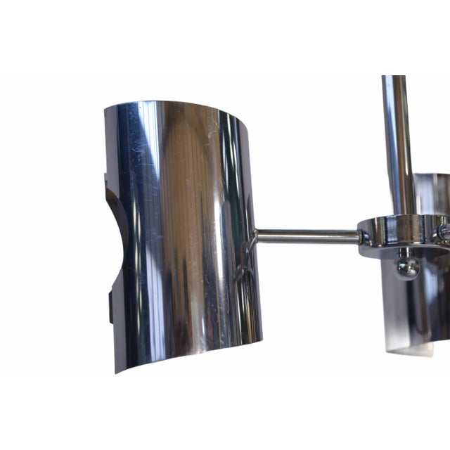 Vintage Chrome Steel Pendant Light, 1970s For Sale - Image 9 of 12
