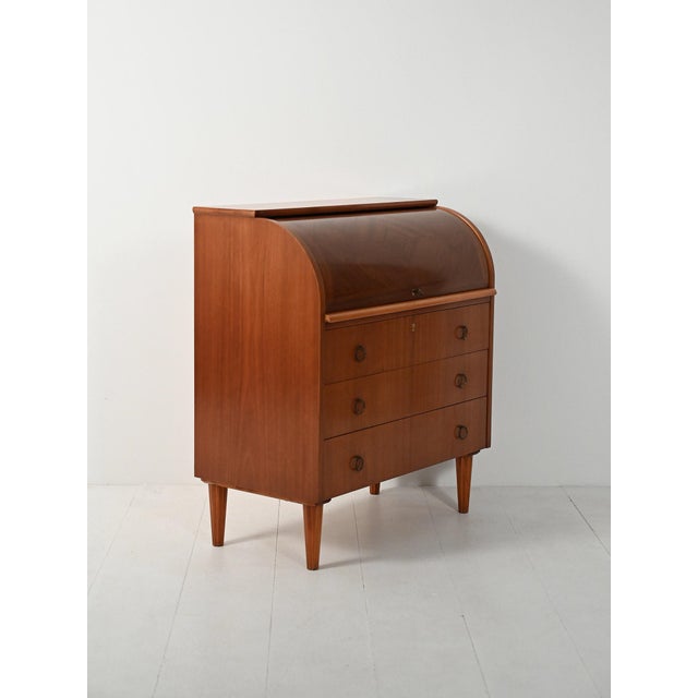 Secretary with Decorated Turned Legs, 1950s For Sale - Image 4 of 9