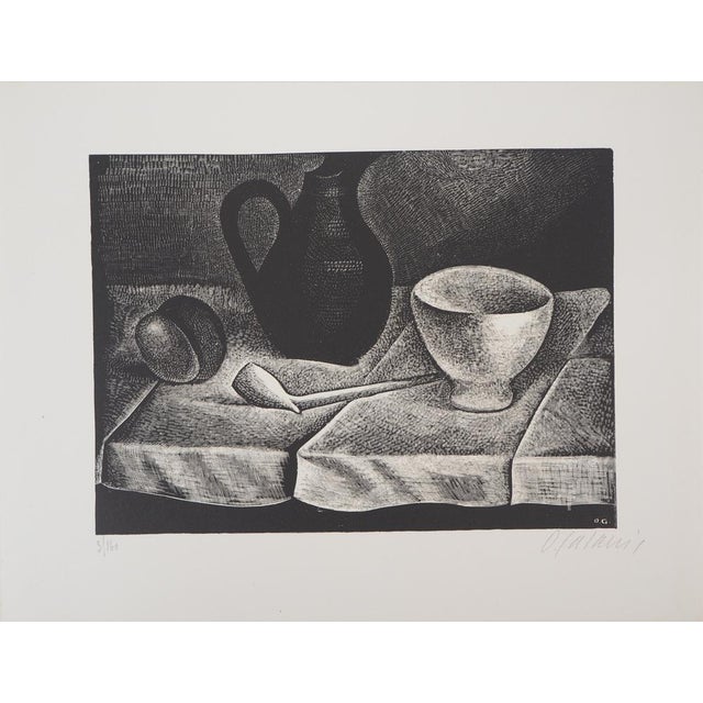 Demetrios Galanis, Still Life with Pitcher, 1926, Original Engraving For Sale - Image 7 of 7