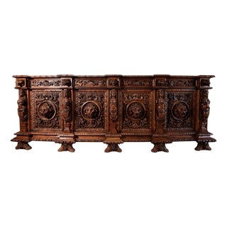 19th Century Carved Sideboard For Sale