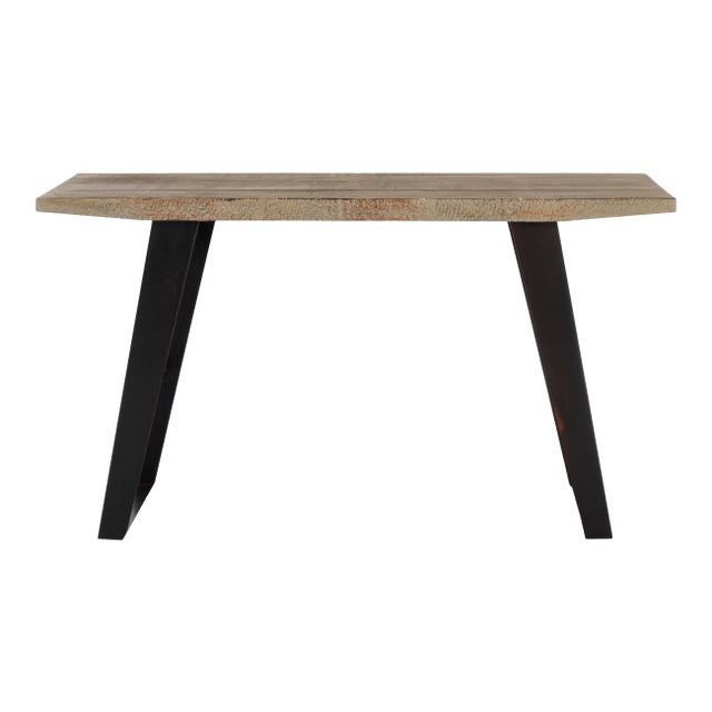 Console in Natural & Black Brushed For Sale