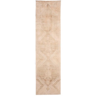 Mid-20th Century Vintage Turkish Wool Runner Rug 3 X 11 For Sale