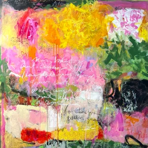 "Garden Path" Contemporary Original Abstract Painting by Sandy Welch