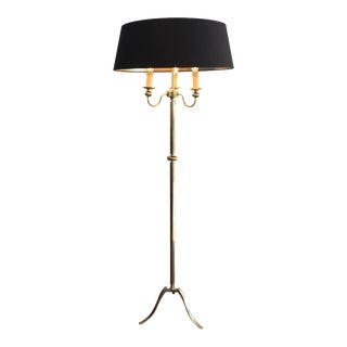 Neoclassical Brass Floor with 3 Lights, circa 1960 For Sale