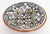 Antique 20th Century Hand Crafted Moroccan Bowl with Colorful Arabesque Design 7 3/4" Diameter X 2 1/4" T Measures 7 3/4"...