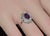 Magenta Gia Certified 3.15ct No-Heat Purple Pink Sapphire & Diamond 18k Gold Halo Ring, Size 6.5 For Sale - Image 8 of 18