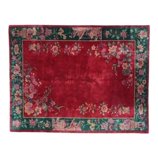 1920's Antique Nicholas Chinese Rug, 9' X 11'6" For Sale