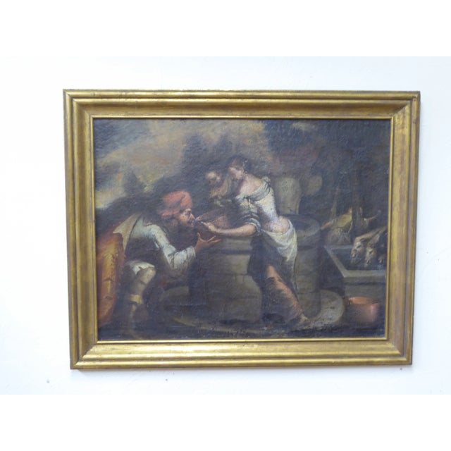 Mid 18th Century 18th Century Flemish Giltwood Framed Oil on Canvas For Sale - Image 5 of 5