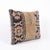 This 16'' x 24'' pillow cover was made from an authentic Turkish rug — geometric navy borders with blush florals and gold...