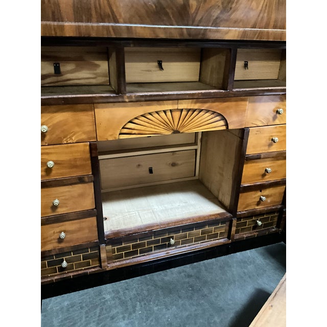 Classical Inlaid Walnut Secretary, 1800s For Sale - Image 15 of 18