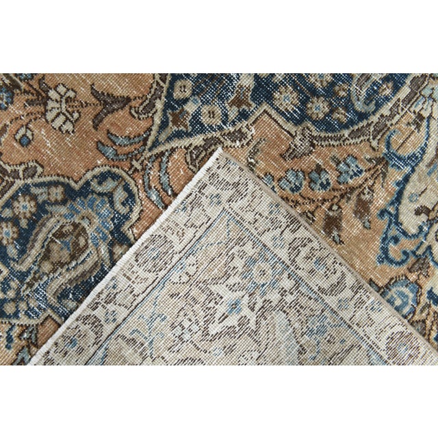 Orange 1970s Vintage Persian Handmade Wool Cotton Orange Area Rug For Sale - Image 8 of 11