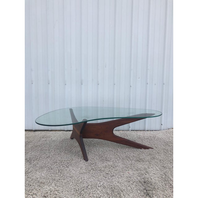 Adrian Pearsall Jacks Coffee Table With Boomerang Glass Top Chairish