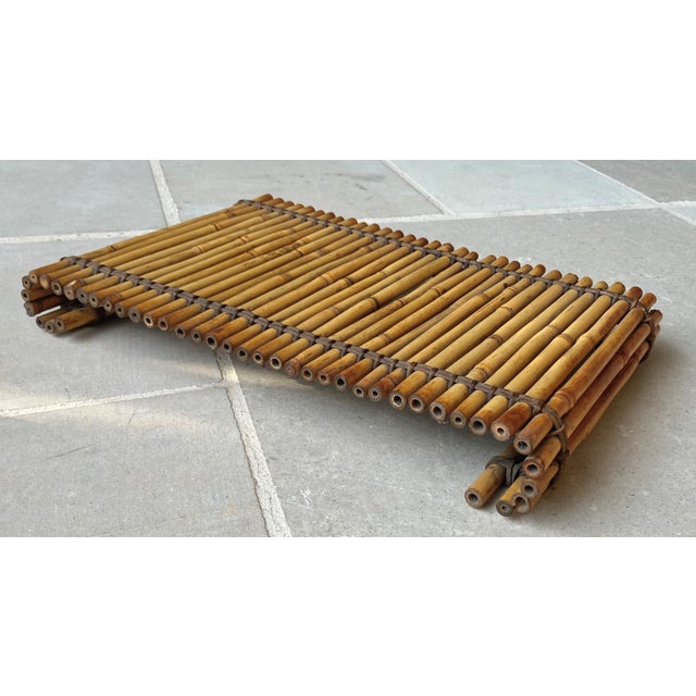 Mid 20th-Century Bamboo Curved Scrolled Arm Plant Stand / Riser For Sale - Image 4 of 18