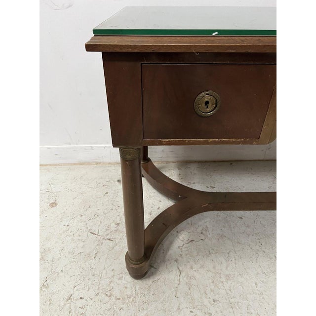 Empire Desk in Mahogany and Veneer, 20th Century For Sale - Image 5 of 15