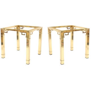 Mastercraft Greek Key Side Tables - A Pair For Sale