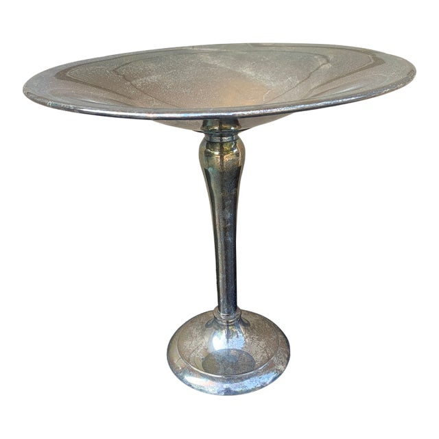Late 20th Century Large Silver Plate Compote For Sale