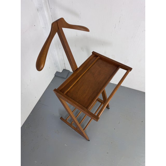 1950s Mid-Century Modernist Wooden Zigzag Valet Stand from Opal, 1950s For Sale - Image 5 of 12