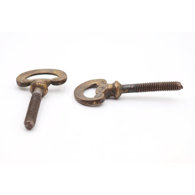 Traditional Mid 20th Century Pair of Traditional 3 In. Brass Mirror Screws For Sale - Image 3 of 3