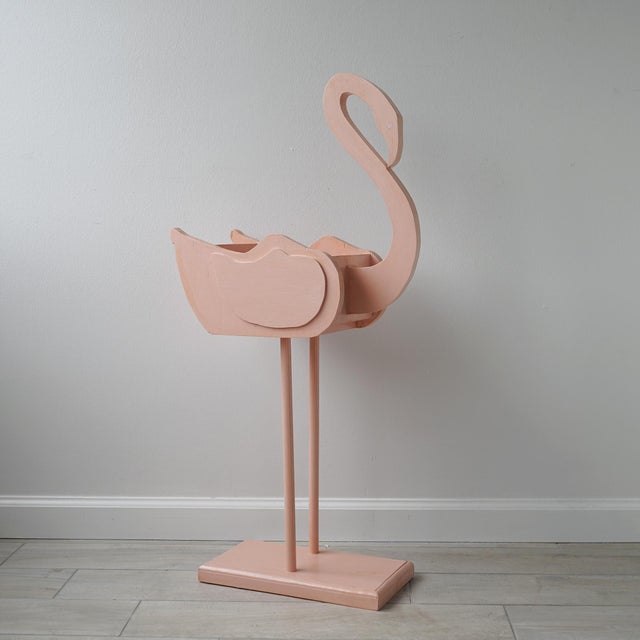 Vintage Artist Studio Handmade Wood Flamingo Planter For Sale In New York - Image 6 of 16
