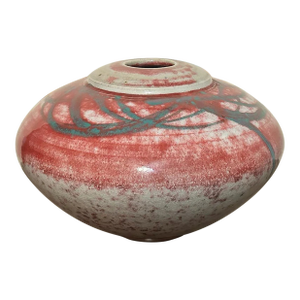 Vintage 1980’s American Contemporary Style Gary Kosmas Art Pottery Clay Rotund Vase