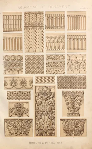 Antique Owen Jones Grammar of Ornament Nineveh and Persia Patterns