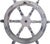 Early 19th Century Vintage Nautical Handcrafted White Wooden Ship Wheel With Aluminium Hub & Handle For Sale - Image 5 of 6