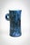 Blue Small Mid-Century French Blue Ceramic Ewer with Engraved Decoration of Stylized Owls and Fish by Jacques Blin, 1950s For Sale - Image 8 of 15