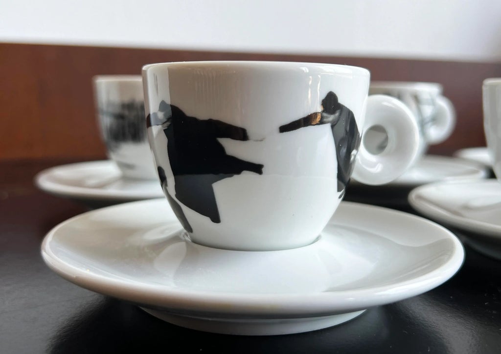 Rare Mario Giacomelli for Illy Set of Espresso Cups & Saucers 