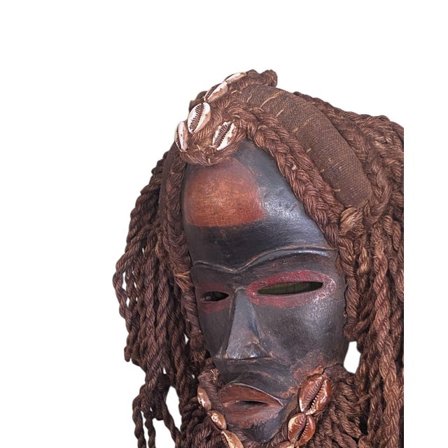 Superb Vintage African Dan Ceremonial Dance Mask Ivory Coast 14" H For Sale - Image 4 of 7