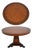 Baker Burlwood Round Inlaid Center Table For Sale