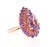 8.90 Carat Amethyst Sapphire Pear Cut Rose Gold Cocktail Ring Size 7 For Sale - Image 4 of 8