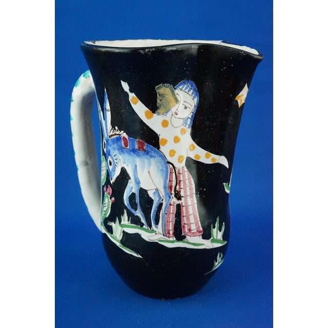 Black 20th Century Ceramic Jug by the Cas Vietri Factory, Italy, 1960s For Sale - Image 8 of 18