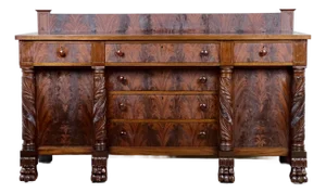 Antique American Empire Style Mahogany Sideboard Purportedly From j.d. Rockefeller’s Cleveland Mansion