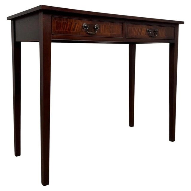 Antique English Mahogany Writing Table For Sale - Image 4 of 12