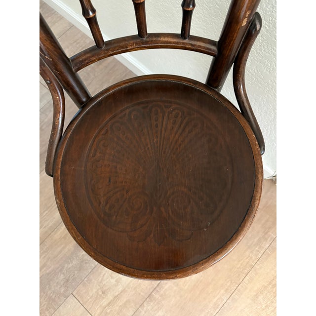 Vintage 1920s Thonet Parisian Cafe Wood Chair For Sale In Sacramento - Image 6 of 12