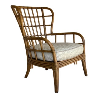 Tommy Bahama Tropical Wing Back Occasional Chair For Sale