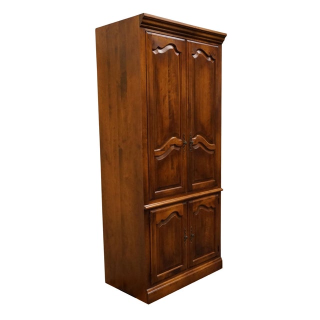 French Country Ethan Allen Country French Collection Solid Birch 36" Media Armoire 26-9318 For Sale - Image 3 of 12