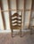 Late 20th Century Vintage Early American French Rustic Style High Ladder Back Rush Seat Side Chairs For Sale - Image 5 of 17