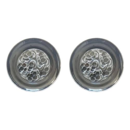 Art Deco Marienthal Brunch or Dessert Glass Plates by Rene Lalique, France, 1927, Set of 2 For Sale - Image 10 of 10