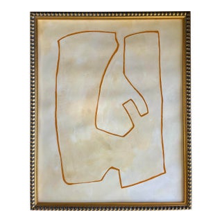 2026 "Profondità" Mixed Media Abstract Painting on Cotton Paper by Artist r.k. Red For Sale