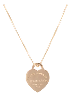Tiffany & Co. Return to Tiffany Large Heart Tag 18k Rose Gold Pendant Necklace