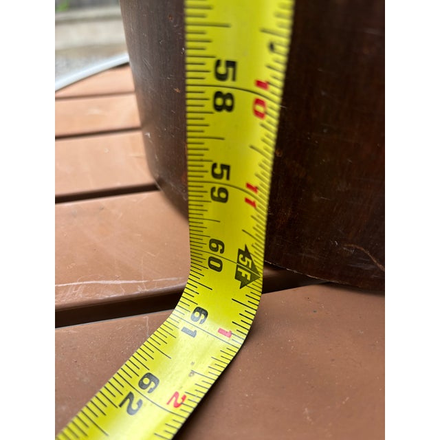 Vintage Brass Copper Metal Wood Large Balance Scales For Sale - Image 9 of 11