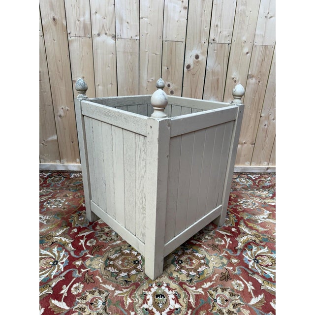 Wood Vintage Orange Tree Planter in Painted Oak, 1950s For Sale - Image 7 of 7