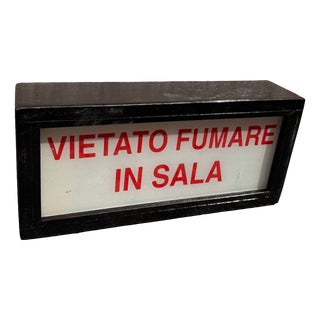 No Smoking in the Hall Sign, 1950s For Sale