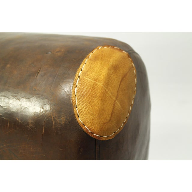 Brown Leather Gym Seat by Jan Richter, Brno,1930s For Sale - Image 8 of 12