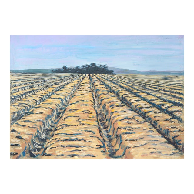 Moss Landing Farm Landscape in Acrylic on Canvas For Sale